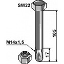 Schraube mit Quetschmutter M 14 x 1,5 - 10.9