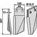 Rotary tine, left model