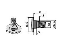Klingenschraube - M12x1,75 - 12.9