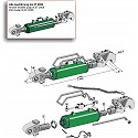 Hydraulischer Oberlenker mit Fanghaken und Gelenkkopf