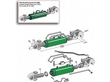 Hydraulischer Oberlenker mit Fanghaken und Gelenkkopf