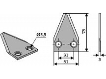 Food mixer knives