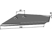 Replacement wings for stubble shares, left