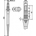 Tine for rotary harrows