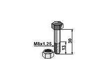 Bolt with self-locking nut - M8 x 1,25 - 10.9