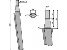 Tine for rotary harrows