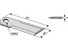 Corn-straw chopper flail blade