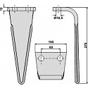 Tine for rotary harrows