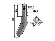 Rotary tine, left model