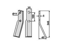 Rotary tine, right model