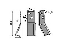 Rotary tine, left model