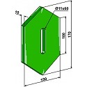 Greenflex plastic scraper for packer rolls