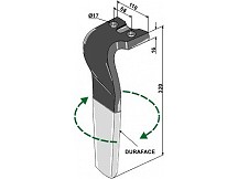 Forgóborona fogak (DURAFACE) - jobbos kivitel 320x16
