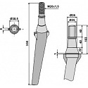 Tine for rotary harrows