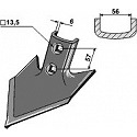 Gänsefußschar 150 x 6