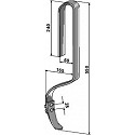 Track eradicator tine with point