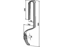 Track eradicator tine with point