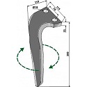 Tine for rotary harrows, right model