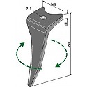 Tine for rotary harrows, right model