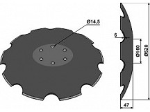 Notched disc - Ř520x6