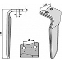 Tine for rotary harrows, right model