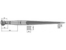 Pointed tine with cone-shaped nut