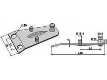 Fixing for rotary mower