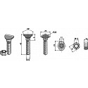 Cultivator bolt - M12 - 8.8