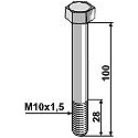 Hexagon bolt M10 without nut