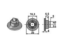 Nut M10x1,5 - 12.9