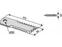 Straw chopper flail blade