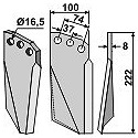 Rotary tine, right model