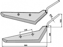 Beet lifter share, right model