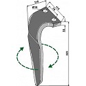 Tine for rotary harrows, right model