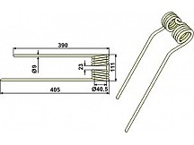 Hay tine - right model