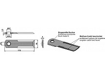 Straw chopper flail blade