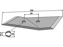 Reversible point share - 18“ - right