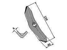 Kverneland késcsúcs hajlított 230x40x6