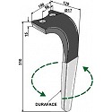 Tine for rotary harrows (DURAFACE) - left model