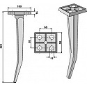 Tine for vibro-harrow