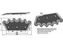 Food mixer knives, left