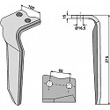 Tine for rotary harrows, left model