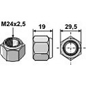 Self-locking nut M20