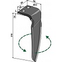 Tine for rotary harrows, left model