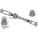 Bearing compl. for 50x50 square shafts