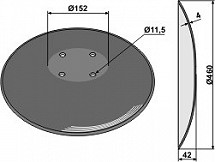 Plain disc with flat neck - Ř460