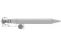 Pointed tine with cone-shaped nut