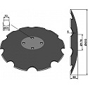 Notched disc with flat neck Ř610