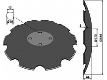 Gezahnte Scheibe mit flachem Ansatz Ř610