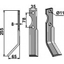 Rotary tine, left model